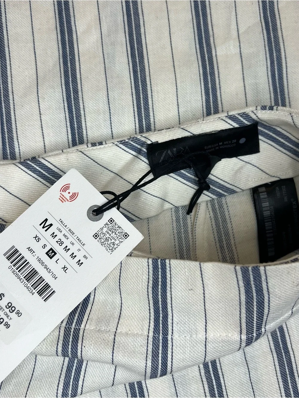 Zara ZW Collection Striped Pareo Pants